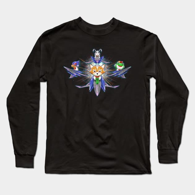 Star Fox Babies Lylat Kidz Long Sleeve T-Shirt by KoLabs